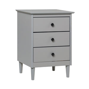 Walker Edison Spencer Modern/Transitional 3-Drawer Solid Wood Nightstand BR3DNSGY