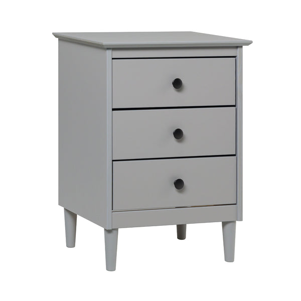 Walker Edison Spencer Modern/Transitional 3-Drawer Solid Wood Nightstand BR3DNSGY