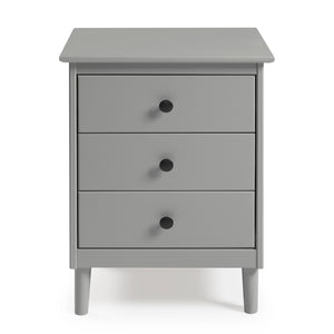 Walker Edison Spencer Modern/Transitional 3-Drawer Solid Wood Nightstand BR3DNSGY