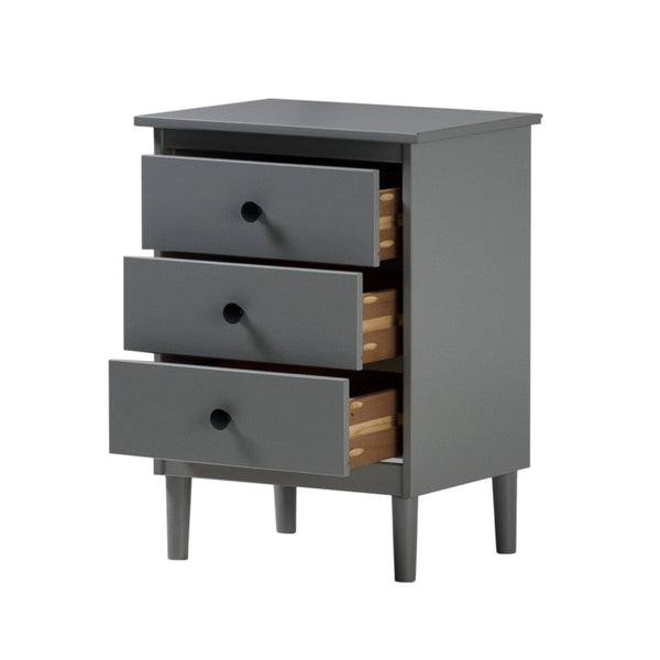 Walker Edison Spencer Modern/Transitional 3-Drawer Solid Wood Nightstand BR3DNSGY