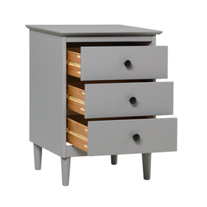 Walker Edison Spencer Modern/Transitional 3-Drawer Solid Wood Nightstand BR3DNSGY