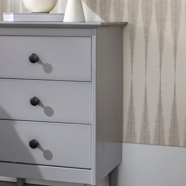 Walker Edison Spencer Modern/Transitional 3-Drawer Solid Wood Nightstand BR3DNSGY