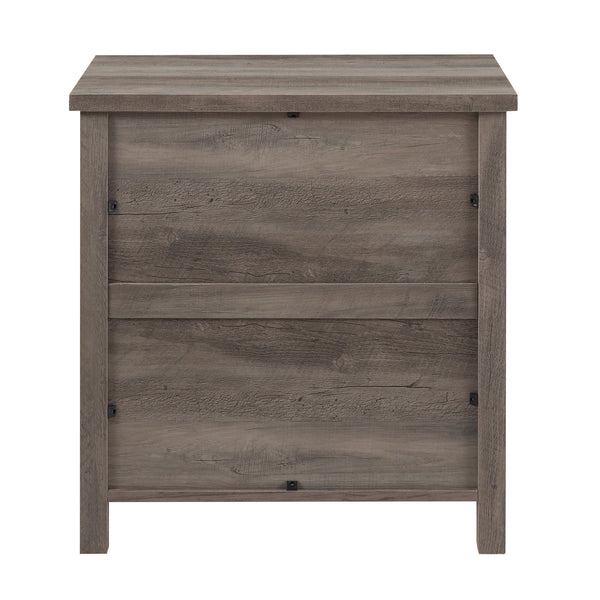 Odette 25" 3 Drawer cup handle Framed Nightstand - Grey Wash