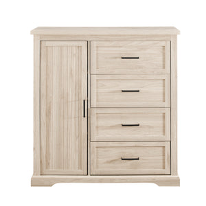 Jolene 45" 4 Drawer Grooved Wardrobe - Birch