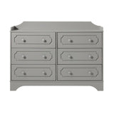 Walker Edison Daphne Transitional/ Solid Wood Detailed Dresser with Gallery - BR52DAP6DGY