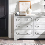 Walker Edison Daphne Transitional/ Solid Wood Detailed Dresser with Gallery - BR52DAP6DGY