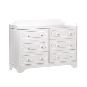 Walker Edison Daphne Transitional/ Solid Wood Detailed Dresser with Gallery - BR52DAP6DWH