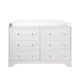 Walker Edison Daphne Transitional/ Solid Wood Detailed Dresser with Gallery - BR52DAP6DWH