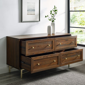 Walker Edison Gwen 56" 4 Drawer Modern Dresser XIIXR BR56GWN4DDW