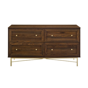 Walker Edison Gwen 56" 4 Drawer Modern Dresser XIIXR BR56GWN4DDW