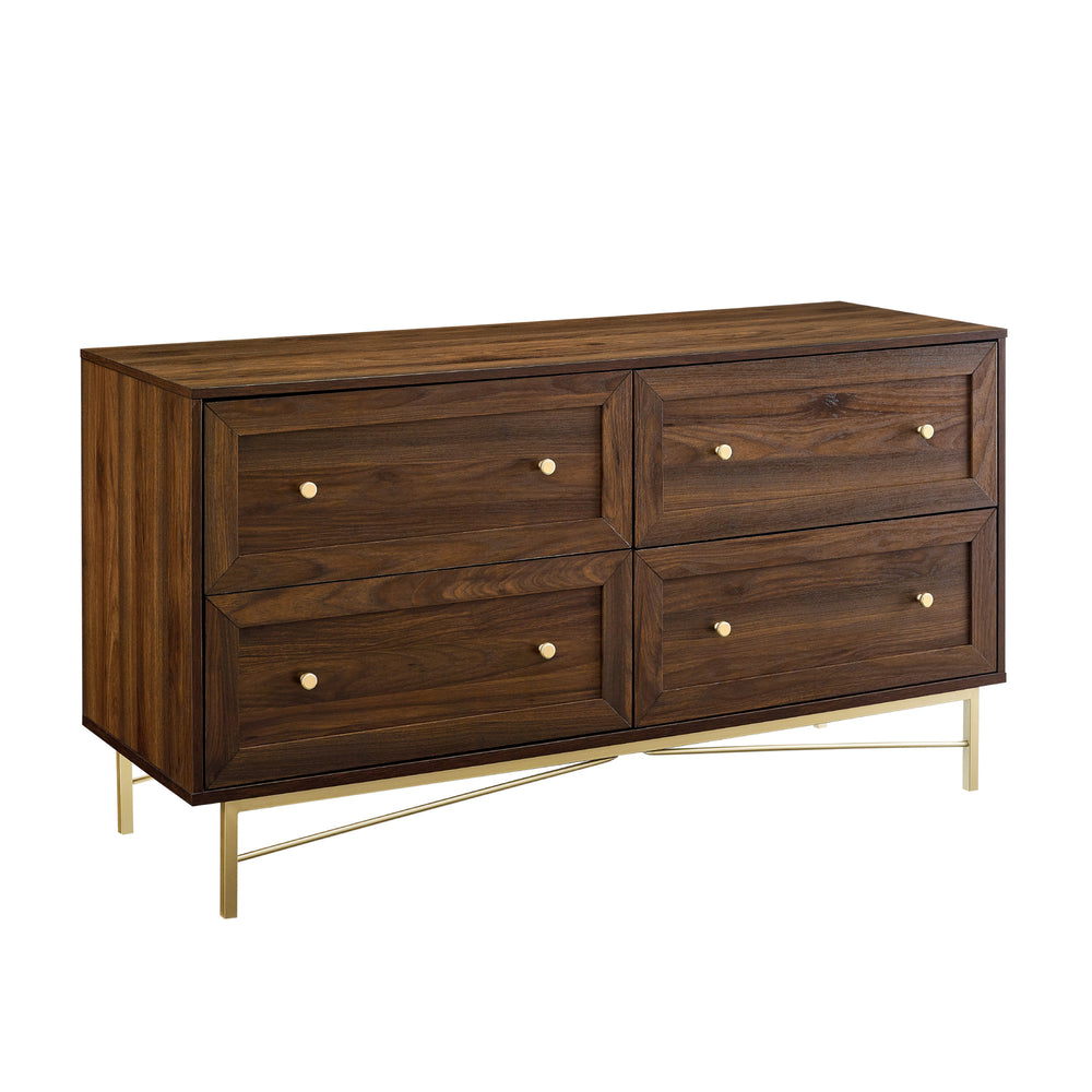 Walker Edison Gwen 56" 4 Drawer Modern Dresser XIIXR BR56GWN4DDW