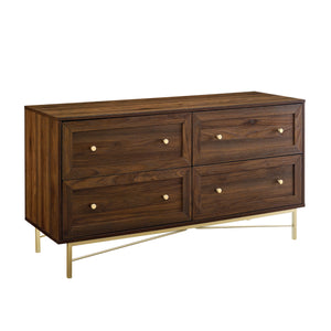 Walker Edison Gwen 56" 4 Drawer Modern Dresser XIIXR BR56GWN4DDW