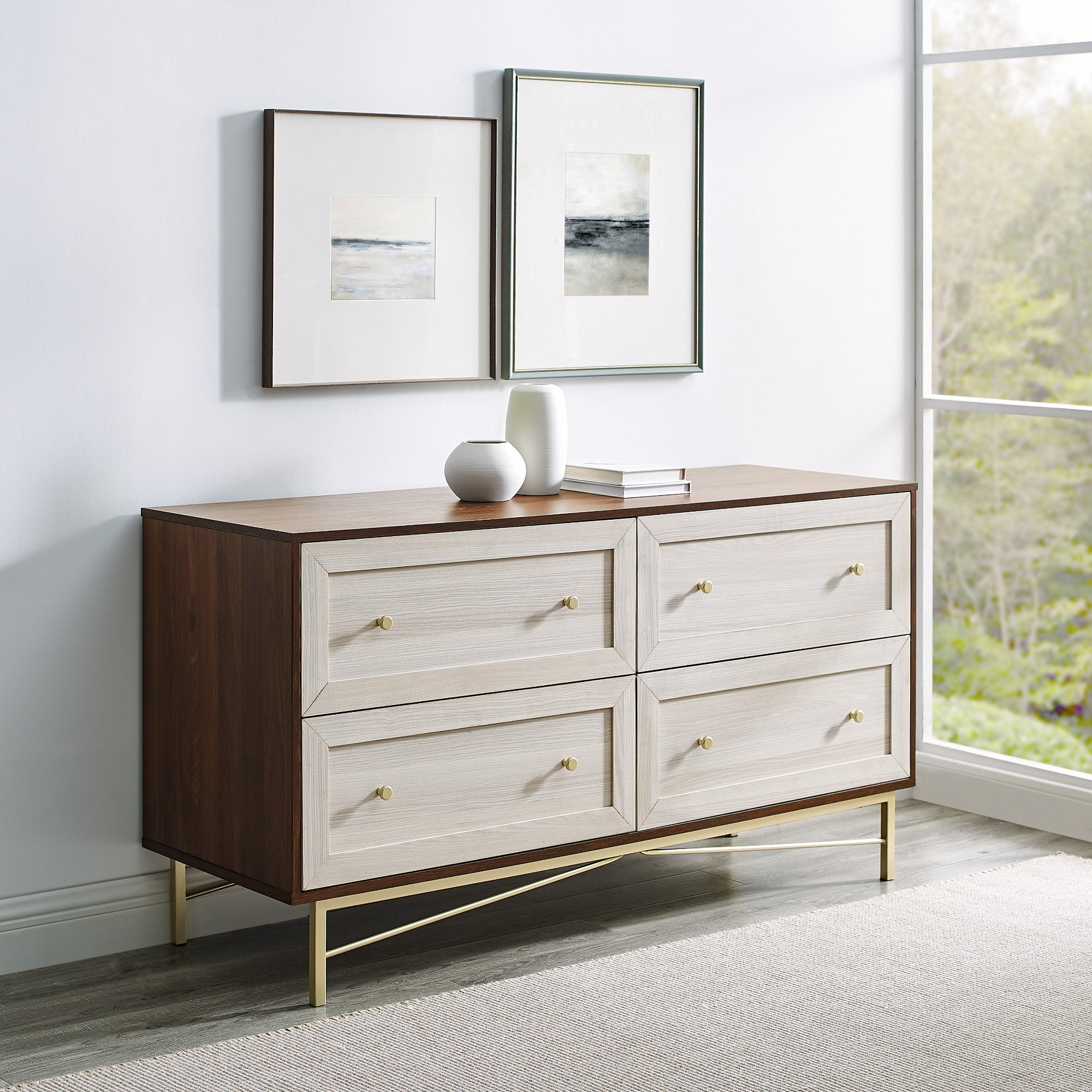 Walker Edison Modern 4 Drawer Dresser