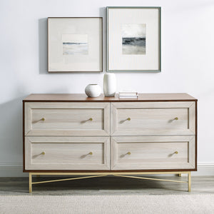 Walker Edison Gwen 56" 4 Drawer Modern Dresser XIIXR BR56GWN4DDW