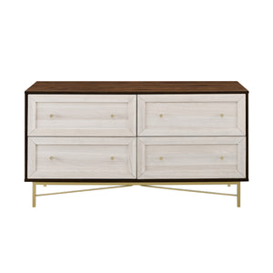 Walker Edison Gwen 56" 4 Drawer Modern Dresser XIIXR BR56GWN4DDW