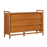 Walker Edison Oswald Modern/Contemporary 58" Modern Angle-Face 6 Drawer Dresser BR58OSW6DCA