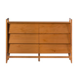 Walker Edison Oswald Modern/Contemporary 58" Modern Angle-Face 6 Drawer Dresser BR58OSW6DCA