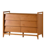 Walker Edison Oswald Modern/Contemporary 58" Modern Angle-Face 6 Drawer Dresser BR58OSW6DCA