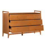 Walker Edison Oswald Modern/Contemporary 58" Modern Angle-Face 6 Drawer Dresser BR58OSW6DCA