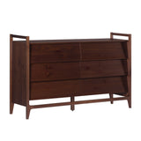 Walker Edison Oswald Modern/Contemporary 58" Modern Angle-Face 6 Drawer Dresser BR58OSW6DWT