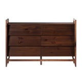 Walker Edison Oswald Modern/Contemporary 58" Modern Angle-Face 6 Drawer Dresser BR58OSW6DWT