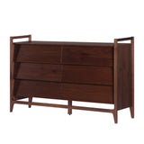 Walker Edison Oswald Modern/Contemporary 58" Modern Angle-Face 6 Drawer Dresser BR58OSW6DWT