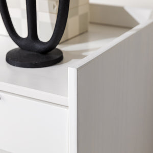 Walker Edison Lee Mid-century Modern/ 30" Solid Wood 6-Drawer Chest with Gallery BR6DRLEEDRWH