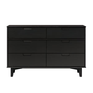 sloane mid century modern solid wood dresser Walker Edison Mid-Century 6 Drawers Six drawers on smooth wood runners offer all the closed storage your wardrobe needs Walker Edison | Product Highlight