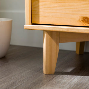 Walker Edison Sloane Transitional/Mid-century Modern 6-Drawer Groove Handle Wood Dresser BR6DSLDRNP