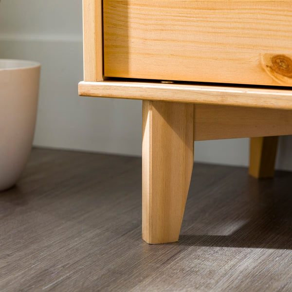 Walker Edison Sloane Transitional/Mid-century Modern 6-Drawer Groove Handle Wood Dresser BR6DSLDRNP