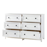 Walker Edison Oakland Transitional/Cottage 6-Drawer Oakland Dresser BR6OKLDWH