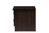 Baxton Studio Colburn Modern and Contemporary 2-Drawer Dark Brown Finish Wood Storage Nightstand Bedside Table