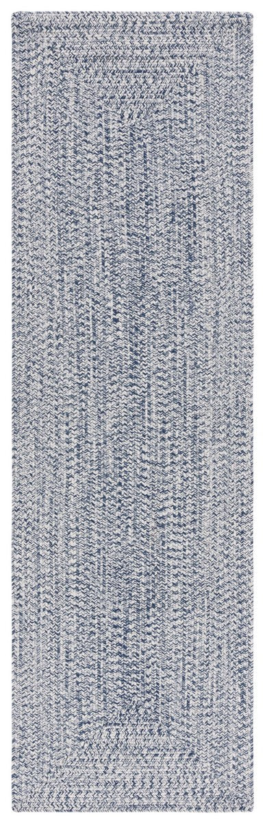 Safavieh Braided 201 Braided Hand Woven Rug Dark Blue / Ivory BRA201N-9SQ