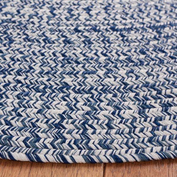 Safavieh Braided 201 Braided Hand Woven Rug Dark Blue / Ivory BRA201N-9SQ