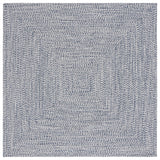 Safavieh Braided 201 Braided Hand Woven Rug Dark Blue / Ivory BRA201N-9SQ