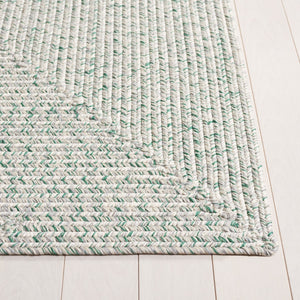 Safavieh Braided 201 Braided Hand Woven Rug Ivory / Green BRA201Y-9