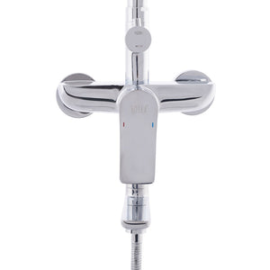 Leia Bathroom Shower Combination - Luxurious Chrome Tub & Shower Fixture with Detachable Handheld Head