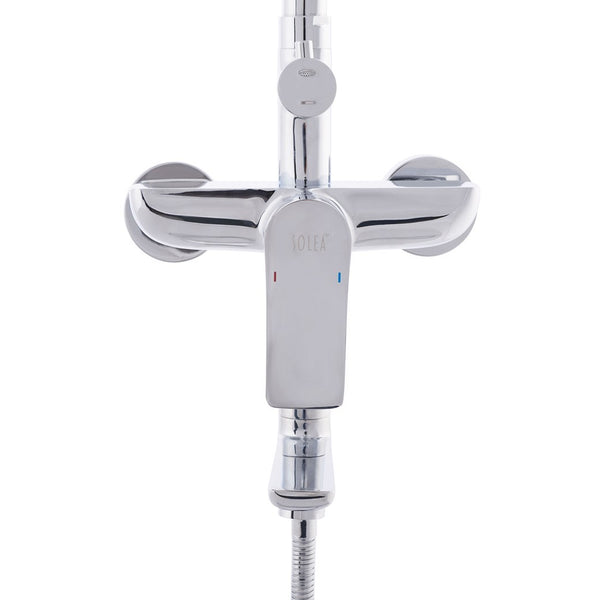 Leia Bathroom Shower Combination - Luxurious Chrome Tub & Shower Fixture with Detachable Handheld Head
