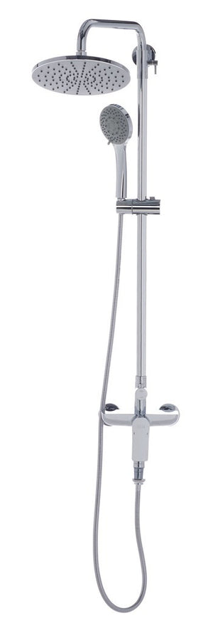 Leia Bathroom Shower Combination - Luxurious Chrome Tub & Shower Fixture with Detachable Handheld Head