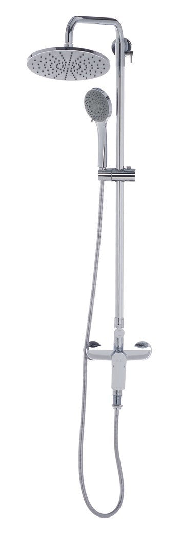 Leia Bathroom Shower Combination - Luxurious Chrome Tub & Shower Fixture with Detachable Handheld Head