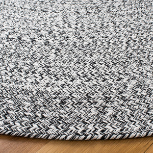 Braided 351 Flatweave 100% Cotton Rug Ivory / Black 100% Cotton BRD351A-6R