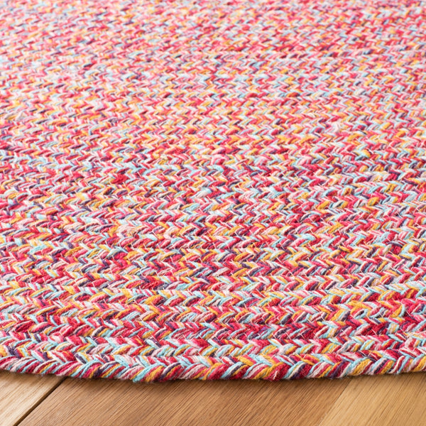Braided 351 Flatweave 100% Cotton Rug Pink / Yellow 100% Cotton BRD351U-6R
