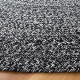 Braided 351 Flatweave 100% Cotton Rug Black 100% Cotton BRD351Z-6R