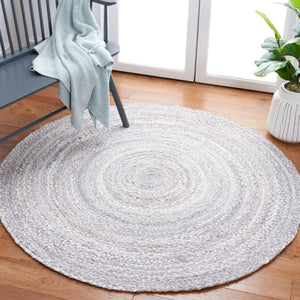 Braided Hand Woven Cotton Pile Rug - Luxurious Texture for Cozy Spaces, Ethically Crafted in India