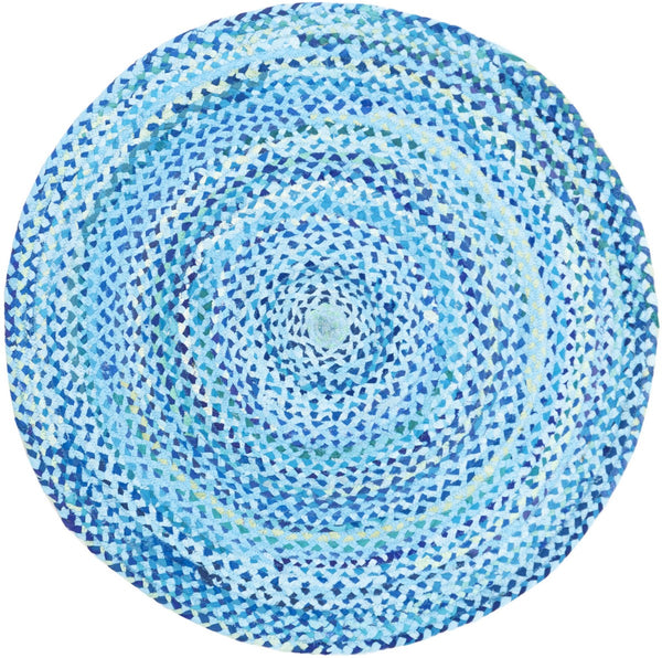 Braided Hand Woven Cotton Pile Rug - Luxurious Texture for Cozy Spaces, Ethically Crafted in India