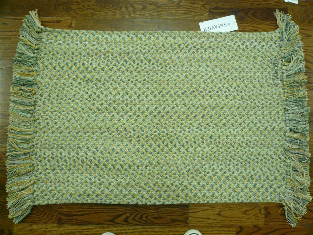 Braided Brd652 100% Cotton 285 Grms Rug in Blue 2ft x 3ft