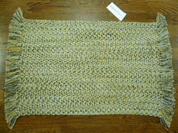Braided Brd652 100% Cotton 285 Grms Rug in Brown 2ft x 3ft