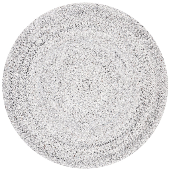 Braided 800 Hand Woven 100% Polyester Contemporary Rug Silver / Charcoal 100% Polyester BRD800G-3R