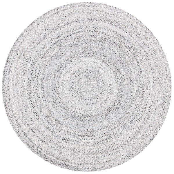 Braided 800 Hand Woven 100% Polyester Contemporary Rug Silver / Charcoal 100% Polyester BRD800G-5R