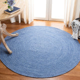 Braided 800 Hand Woven 100% Polyester Contemporary Rug Blue 100% Polyester BRD800M-5R
